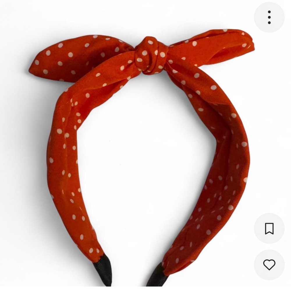 Red and White Polka Dot Headband